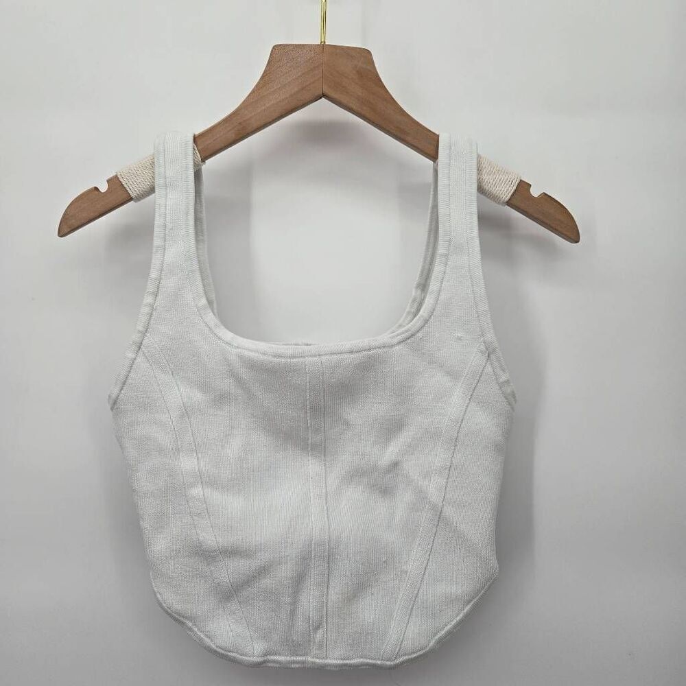 Babaton Sculpt Knit Tank Size Small White Sleeveless Top